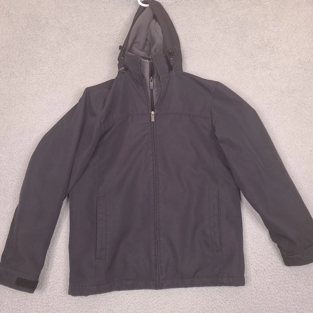 Croft And Barrow Jacket Men's Small Black‎ Weatherproof Double Zip Lined